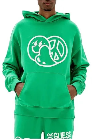 Guess Heren, Sweatshirts & Hoodies, Groen, Maat: L