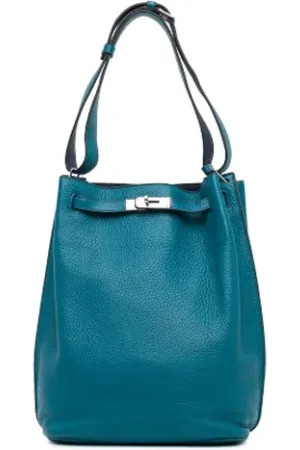 Hermès Dames, Pre-owned, Blauw, Maat: ONE Size Leer