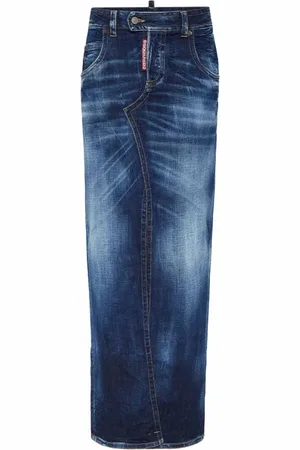 Dsquared2 Dames, Rokken, Blauw, Maat: 2XS Katoen