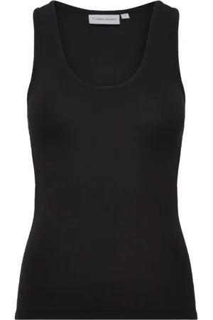 Calvin Klein Dames, Tops, Zwart, Maat: S Katoen