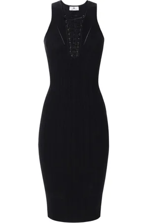 Elisabetta Franchi Dames, Jurken, Zwart, Maat: XS Viscose
