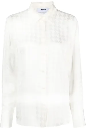 Msgm Dames, Blouses & Shirts, Wit, Maat: 2XS Viscose