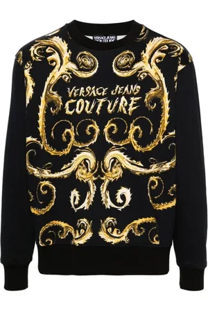 VERSACE Heren, Sweatshirts & Hoodies, Zwart, Maat: XL Katoen