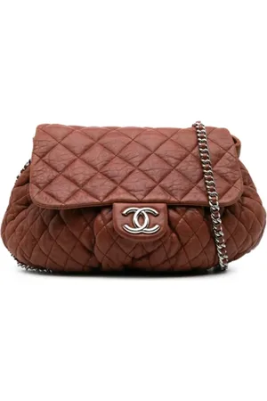CHANEL Dames, Pre-owned, Bruin, Maat: ONE Size Leer