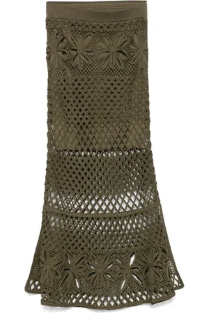 Pinko Dames, Rokken, Groen, Maat: M Viscose
