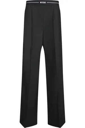Msgm Dames, Broeken, Zwart, Maat: M Wol