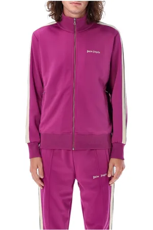 Palm Angels Heren, Sweatshirts & Hoodies, Paars, Maat: M Poliester