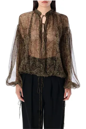 Saint Laurent Dames, Blouses & Shirts, Veelkleurig, Maat: XS Kasjmier