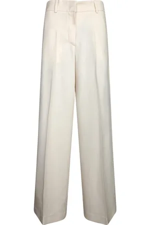 Msgm Dames, Broeken, Wit, Maat: XS Viscose