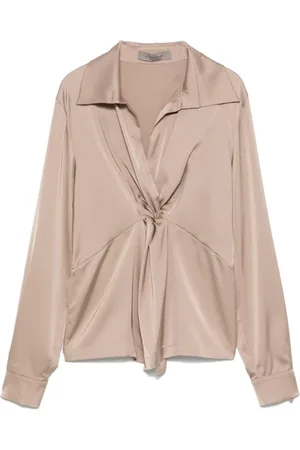 D.EXTERIOR Dames, Blouses & Shirts, Bruin, Maat: S Satijn
