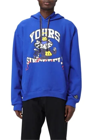 Msgm Heren, Sweatshirts & Hoodies, Blauw, Maat: S Katoen