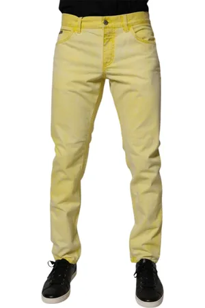 Dolce & Gabbana Heren, Jeans, Geel, Maat: M Denim
