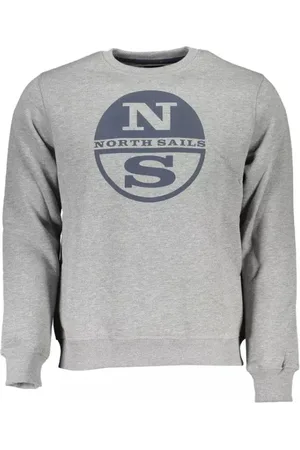 North Sails Heren, Sweatshirts & Hoodies, Grijs, Maat: 2XL Katoen