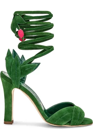 Manolo Blahnik Dames, Schoenen, Groen, Maat: 36 EU Leer