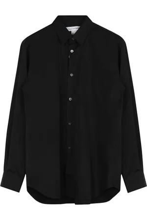 Comme des Garçons Heren, Overhemden, Zwart, Maat: L Katoen