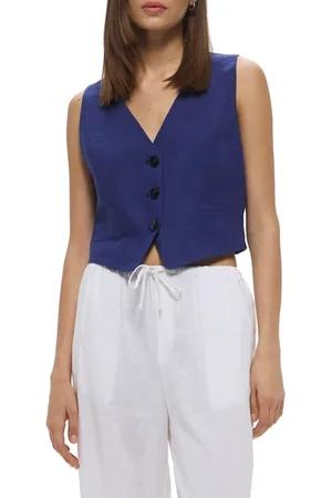 MARELLA Dames, Jassen, Blauw, Maat: S Linnen