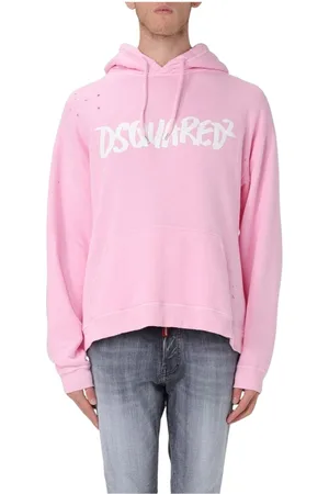Dsquared2 Heren, Sweatshirts & Hoodies, Roze, Maat: S Katoen