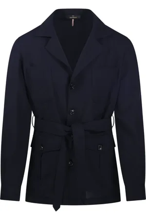 Biagio Santaniello Heren, Jassen, Blauw, Maat: M Wol