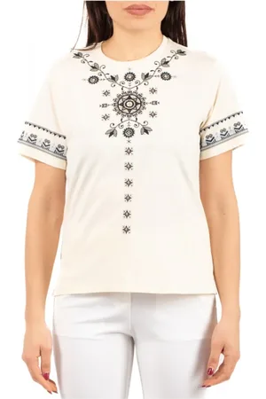 Max Mara Dames, Tops, Wit, Maat: L