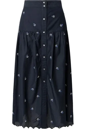 Pepe Jeans Dames, Rokken, Blauw, Maat: S Katoen