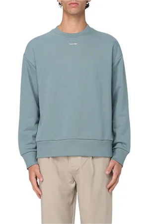 Calvin Klein Heren, Sweatshirts & Hoodies, Blauw, Maat: XL Katoen