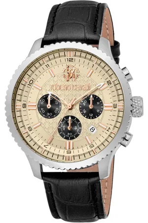 Roberto Cavalli Heren, Accessoires, Zwart, Maat: ONE Size Leer