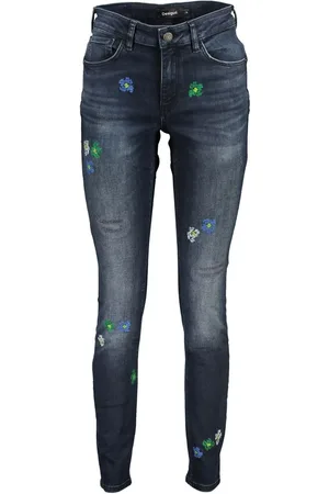 Desigual Dames, Jeans, Blauw, Maat: XL Katoen