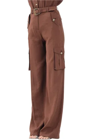 VERSACE Dames, Broeken, Bruin, Maat: XS
