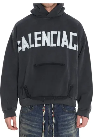 Balenciaga Heren, Sweatshirts & Hoodies, Zwart, Maat: L