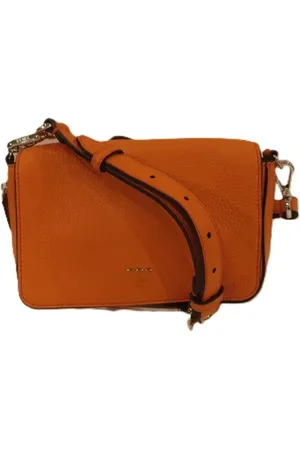 Fendi Dames, Pre-owned, Oranje, Maat: ONE Size Leer