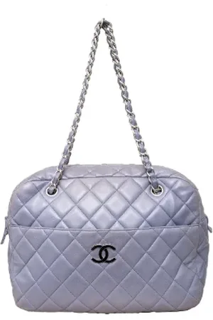 CHANEL Dames, Pre-owned, Blauw, Maat: ONE Size Leer