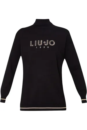 Liu Jo Dames, Truien, Zwart, Maat: S Viscose