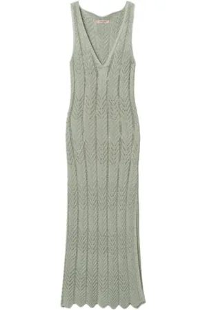 Twin-Set Dames, Jurken, Groen, Maat: XS Viscose