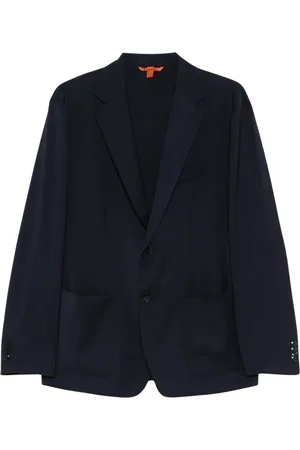 BARENA Heren, Jassen, Blauw, Maat: M Wol