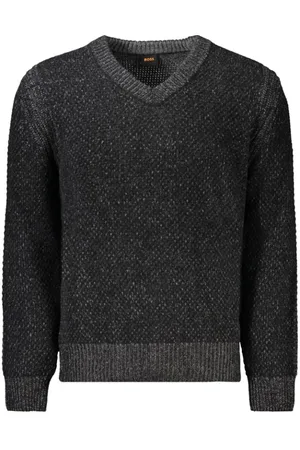HUGO BOSS Heren, Truien, Zwart, Maat: 2XL Wol