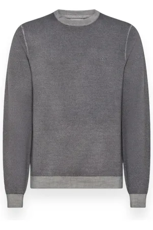 sun68 Heren, Truien, Grijs, Maat: 2XL Wol