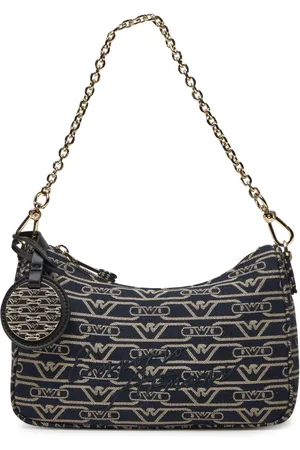 Emporio Armani Dames, Tassen, Blauw, Maat: ONE Size Katoen