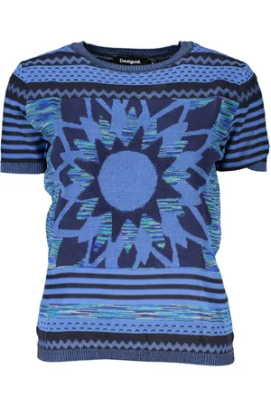 Desigual Dames, Truien, Blauw, Maat: XL