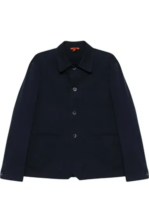 BARENA Heren, Jassen, Blauw, Maat: S Katoen
