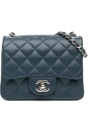 CHANEL Dames, Pre-owned, Blauw, Maat: ONE Size Leer
