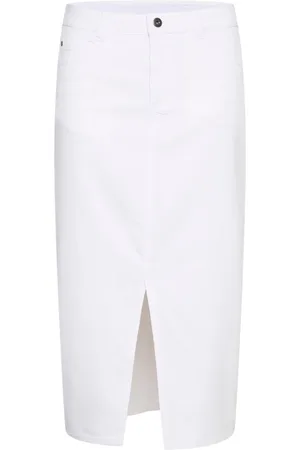 Kaffe Dames, Rokken, Wit, Maat: XL Denim