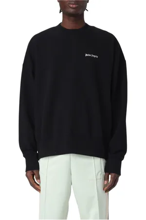 Palm Angels Heren, Sweatshirts & Hoodies, Blauw, Maat: XL Katoen