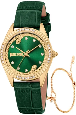 Roberto Cavalli Dames, Accessoires, Groen, Maat: ONE Size Leer