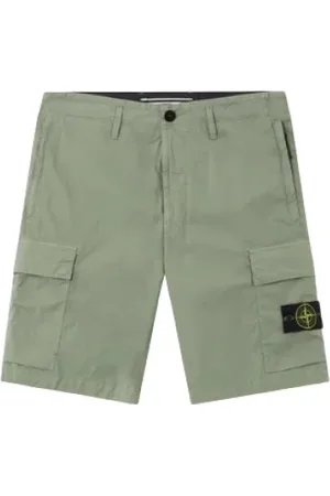 Stone Island Heren, Korte broeken, Groen, Maat: W32 Katoen