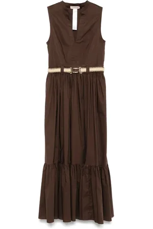 Twin-Set Dames, Jurken, Bruin, Maat: XS