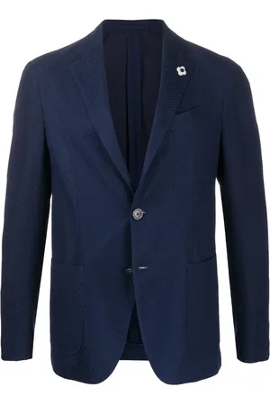 LARDINI Heren, Jassen, Blauw, Maat: 2XL Katoen