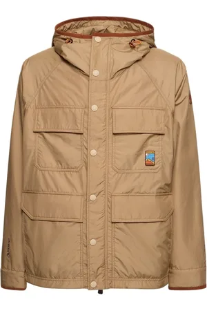 Moncler Heren, Jassen, Bruin, Maat: L Nylon