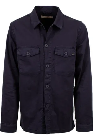 40 Weft Heren, Jassen, Blauw, Maat: L Gabardine