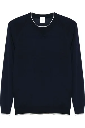 ELEVENTY Heren, Truien, Blauw, Maat: 2XL Wol