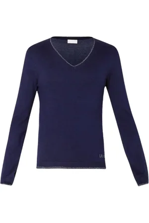 Liu Jo Dames, Truien, Blauw, Maat: L Viscose